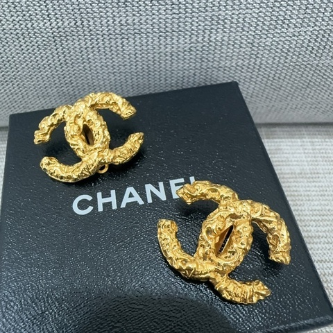JK國際二手精品✨ CHANEL vintage熔岩系列 夾式耳環 超稀有🩷珍藏
