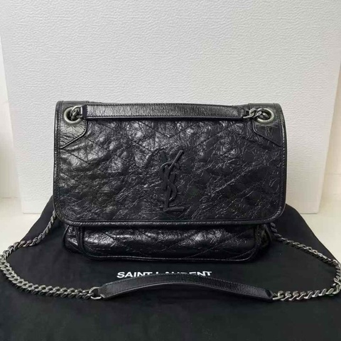 YSL 聖羅蘭 Niki中號黑色鏈條包 21年D扣