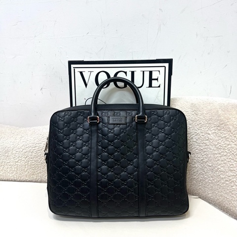 古馳 Gucci  全牛皮壓花公文包 手提包