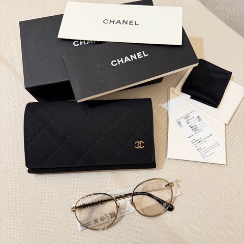 Chanel 香奈兒 太陽眼鏡 墨鏡 淡金 字母 淺色鏡片