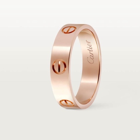 999新Cartier 卡地亞 love系列寬版 18k玫瑰金戒指 58碼 25保卡