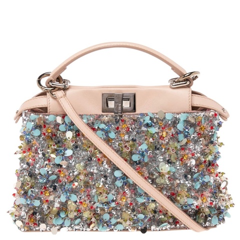 Fendi Peekaboo 晚宴包 肩背包 重工 純手工 水晶亮片 限量
