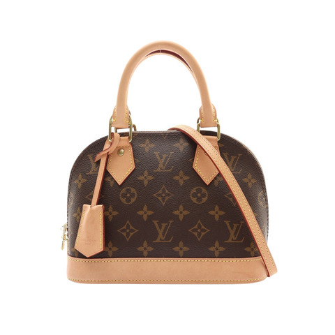 LOUIS VUITTON LV 路易威登 Alma BB 兩用包 棕色 原花帆布 無鑰匙 M53152