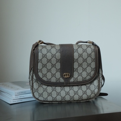 Gucci 1980s Accessory Collection 古馳經典雙 G 老花馬鞍斜背包