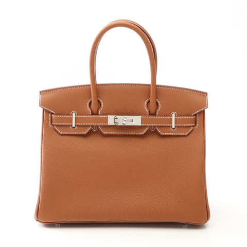 愛馬仕 Birkin 30 手提包，Togo 皮革，棕色，金色 SHW，女士 G
