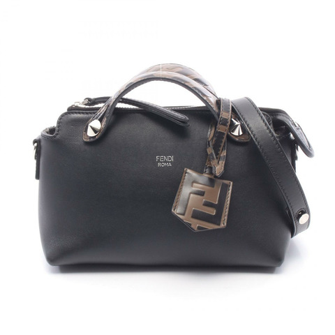 FENDI BY THE WAY MINI 單肩斜背包 8BL145 黑色皮革 二手