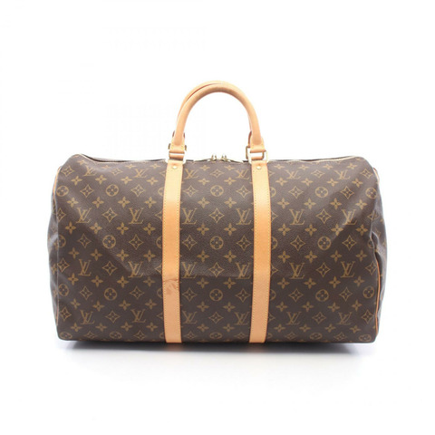 路易威登 Keepall 50 旅行手提包 M41426 Monogram 皮革 棕色 二手
