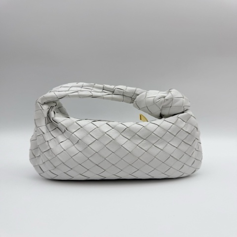 Bottega Veneta 葆蝶家  Jodie編織打結白色小號 手提包