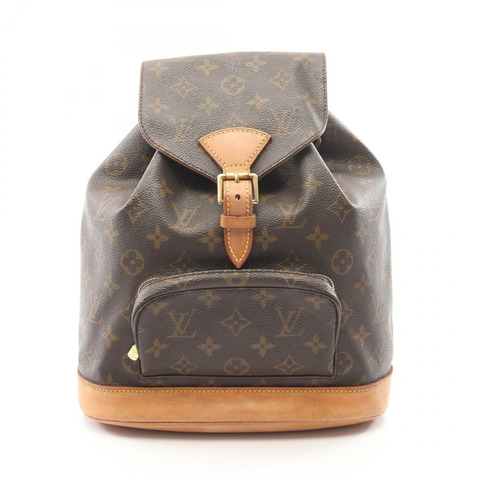 路易威登 Montsouris MM 雙肩包 M51136 Monogram 帆布 棕色 二手