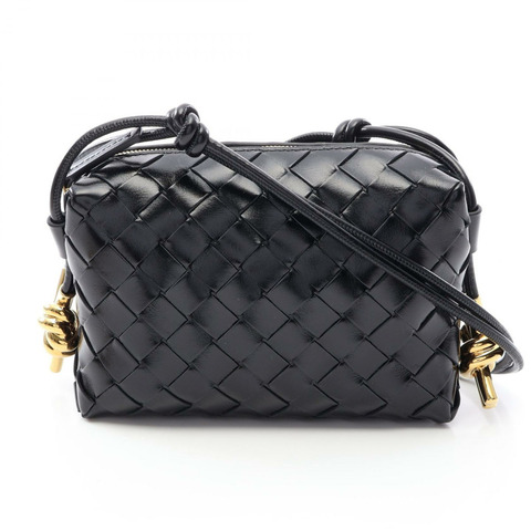 BOTTEGA VENETA Intrecciato 迷你環肩斜背包 736125V2GV11019 BK