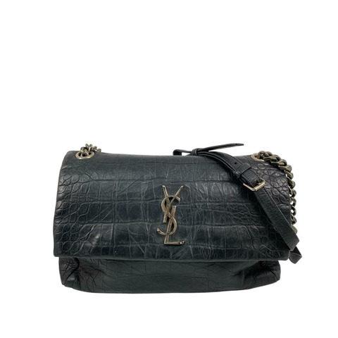 ☆ SAINT LAURENT 聖羅蘭 Black Calfskin West Hollywood Chain Shoulder Bag 黑色小牛皮鎖鏈肩背包 PLB438176-267015132