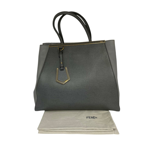 ☆ FENDI 芬迪 Grey Calfskin 2 Jours Tote Bag 灰色小牛皮托特袋 B8H251-D7E-267015517