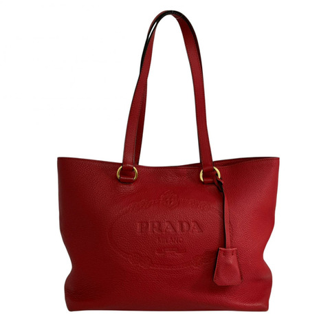 ☆ PRADA 普拉達 Red Calfskin Tote Bag 紅色小牛皮托特袋-267015644
