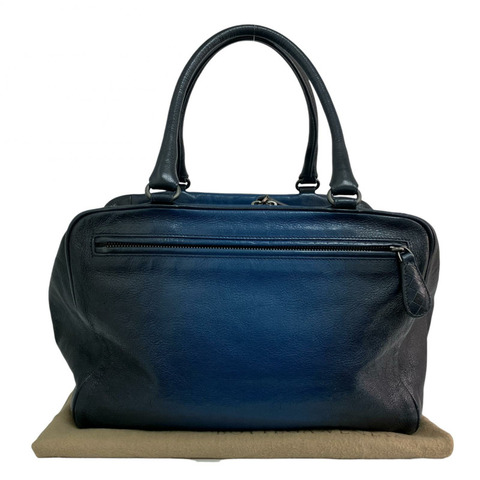 ☆ Bottega Veneta 寶緹嘉 Navy Calfskin Handbag 深藍色小牛皮手挽袋-267015728