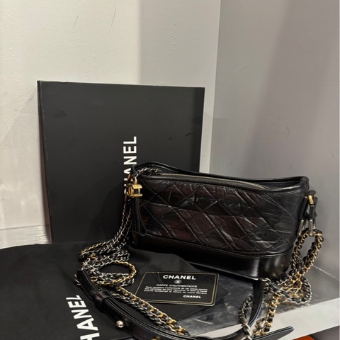 Chanel Gabrielle 小號 流浪包 黑金 ｜Classic Trend CT精品｜台北東區實體