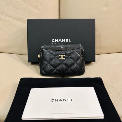 Chanel 香奈兒 黑金吐司短夾/零錢包/99閒置新品
