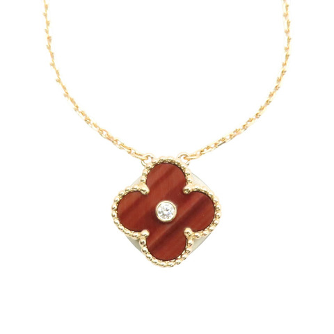 18K玫瑰金 紅玉髓 Alhambra 項鍊【Van Cleef & Arpels 梵克雅寶】 ARPOMV00