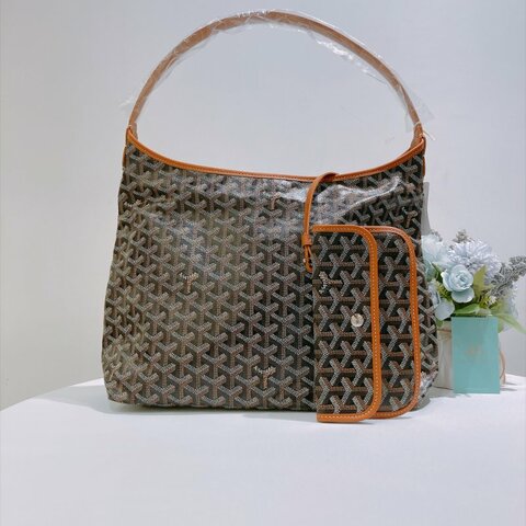 TW4949 Goyard 戈雅經典花紋單肩包包 Bohème Hobo Bag Canvas Brown