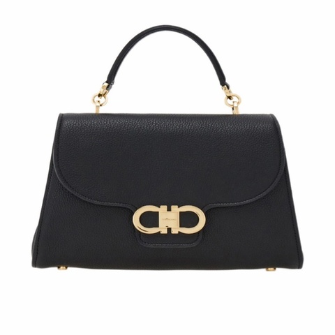 Salvatore Ferragamo 女士 Double Gancini 小號手提包均碼碼25cm*11.0cm*17.5cm