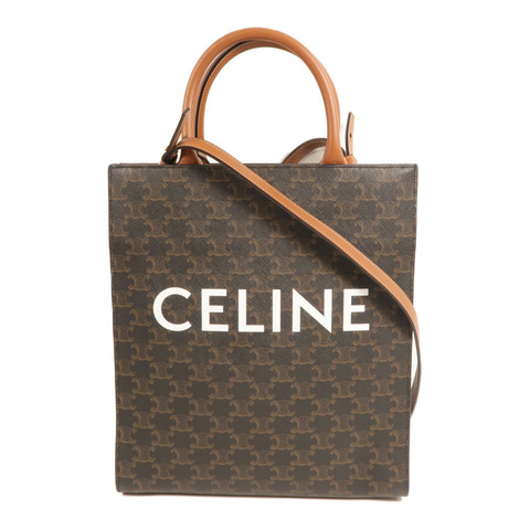 CELINE 塗層帆布Triomphe Cabas Tote Bag手挽肩背兩用袋