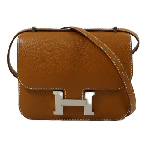 HERMES Epsom皮革Constance Mini肩背袋Gold