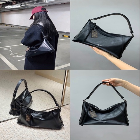 LV Carryall EW 單肩包 黑武士 橫版 黑色 M28160