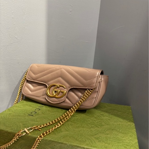 Gucci Marmont Supermini 藕色 ｜Classic Trend CT精品｜台北東區實體
