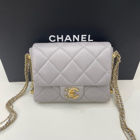 Chanel 香奈兒 珍珠灰 鴛鴦金扣CF 方胖子 芯片