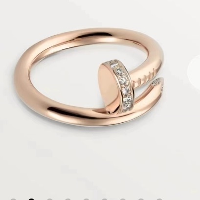 Cartier 卡地亞 頭尾鑽釘子戒指 49碼