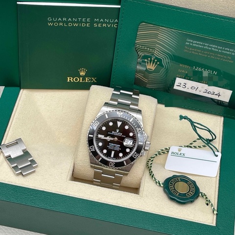 ROLEX 勞力士黑水鬼日曆款 126610ln 24年全套