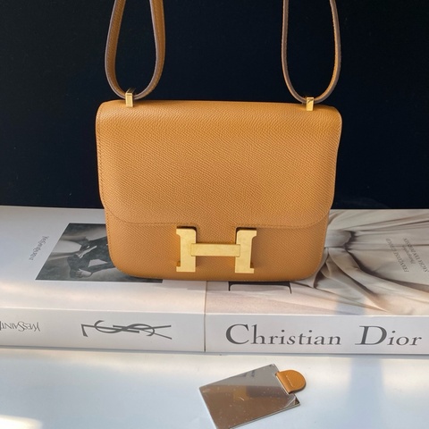 HERMES 愛馬仕 Constance19 B刻 康康金扣餅乾色