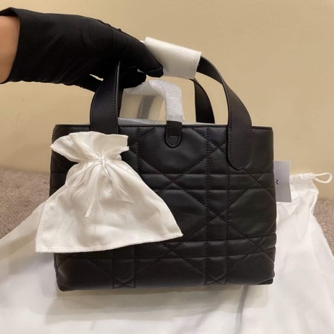 Dior 迪奥 小號竪版土著 黑金牛皮 6月票尺寸：18.5x18.5