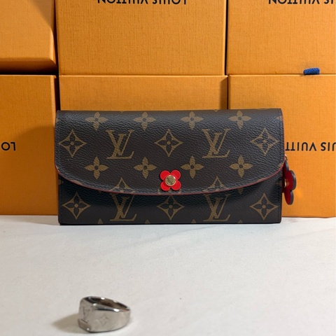 🌸 近新閒置 超級可愛 LV 路易威登 Louis Vuitton 老花信封 扣式長夾