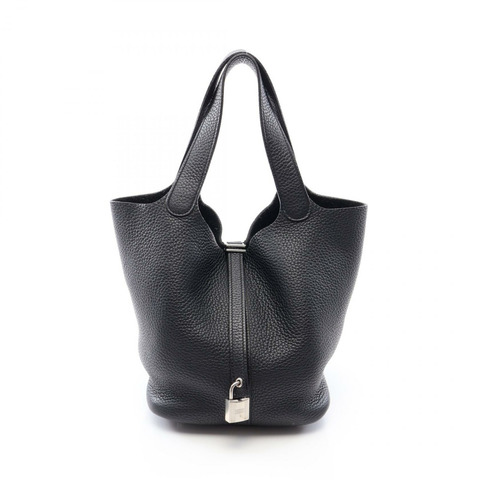 愛馬仕 Picotin Lock MM 手提包 Taurillon Clemence Taurillon Clemence 黑色二手女士