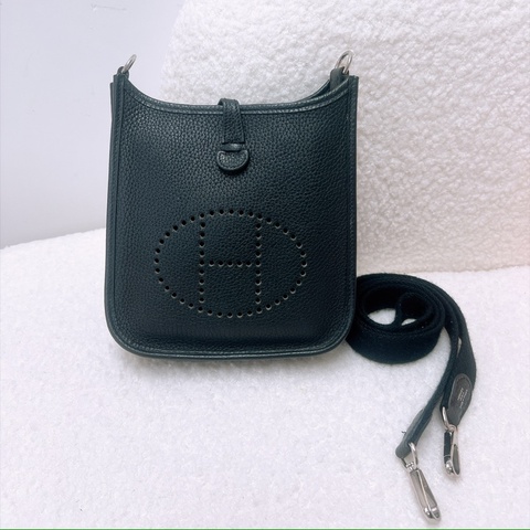 Hermes mini evelyne 伊芙琳深灰色銀釦 Z