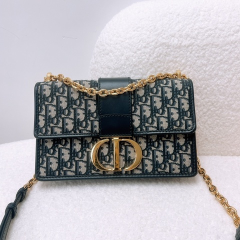 Dior 30 montaigne 藍色老花蒙田鏈條包