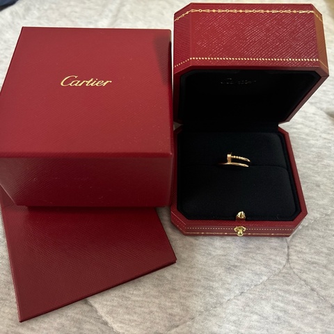 Cartier 小號玫瑰金釘子戒指