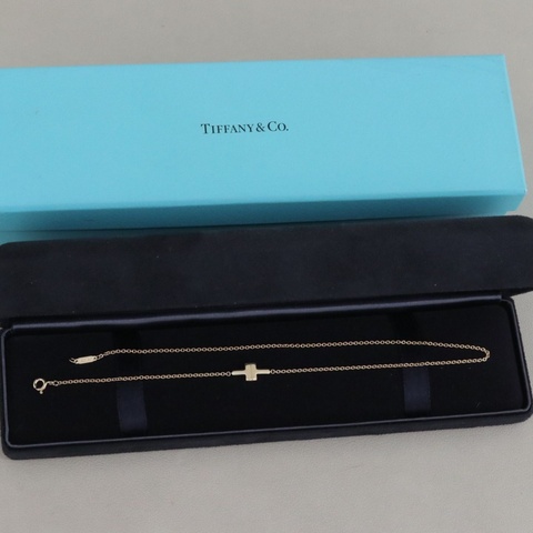 Tiffany蒂芙尼T系列雙層手鍊18K黃金