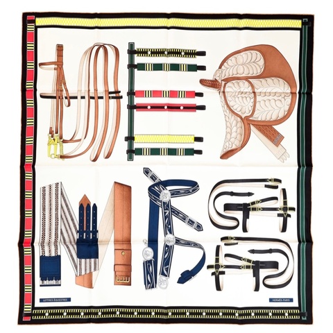 Hermes 字母方巾/絲巾披肩90cm
