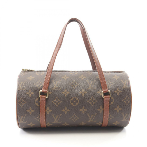 路易威登 Papillon 26 Monogram 舊手提包 M51366 PVC塗層帆布皮革棕色二手女士