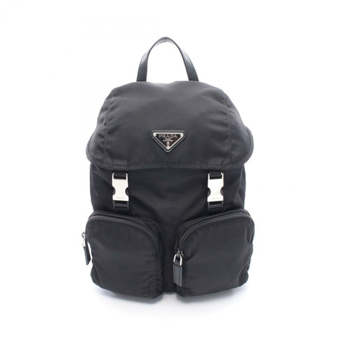 PRADA VELA 雙肩包 BZ0024 尼龍皮革 黑色 二手 女款