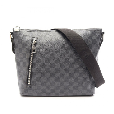 路易威登 Mick PM Damier Graphite 單肩包 M41211 PVC塗層帆布皮革 黑色 二手 男士