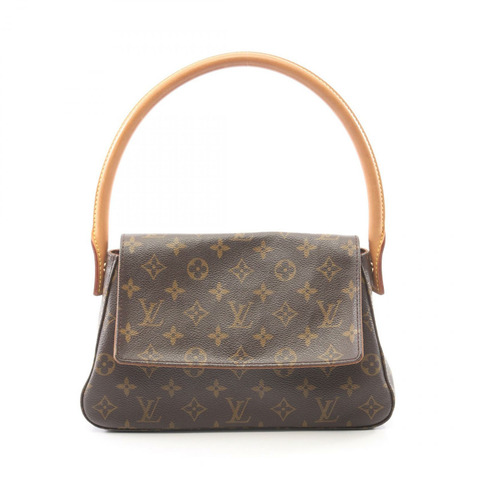路易威登迷你環形Monogram手提包 M51147 PVC塗層帆布皮革棕色二手女士