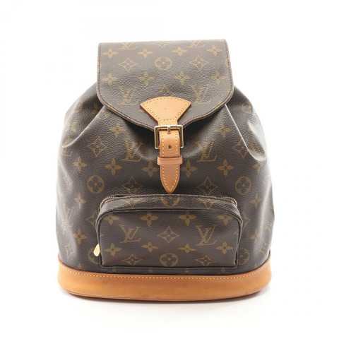 路易威登 MontsourisMM Monogram 雙肩包 M51136 PVC塗層帆布皮革棕色二手女款