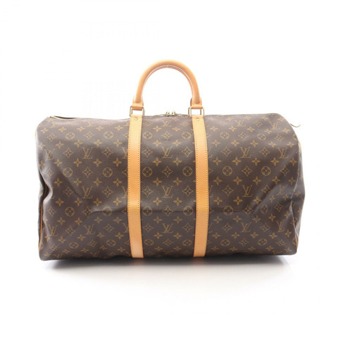 路易威登 Keepall 55 手提包 M41424 Monogram 帆布皮革棕色二手 LV