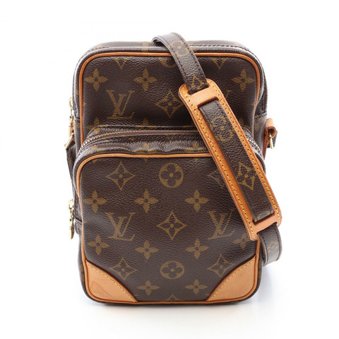 路易威登亞馬遜肩挎包 M45236 Monogram 皮革棕色二手