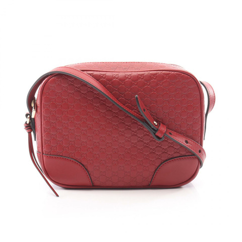 GUCCI BREE MICRO Guccissima 單肩斜背包 449413 紅色皮革 二手 女士