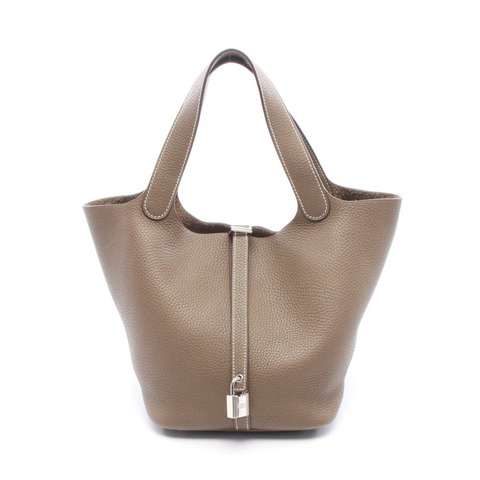 HERMES Picotin Lock MM 托特包 手提包 Z 060991CK Taurillon Clemence etoupe SHW