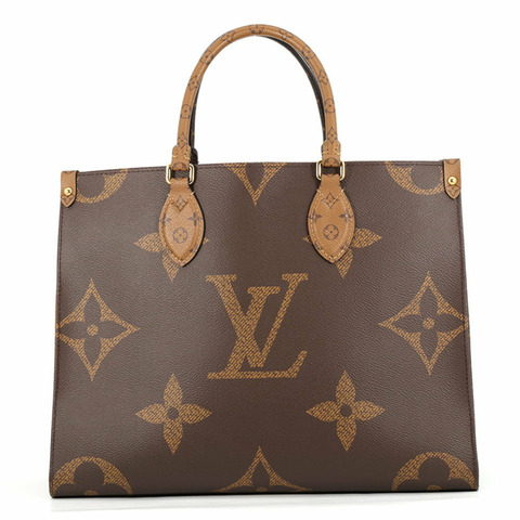 路易威登 Monogram Reverse Giant OnTheGo MM 手提包 M45321 兩用單肩背包 LOUIS VUITTON