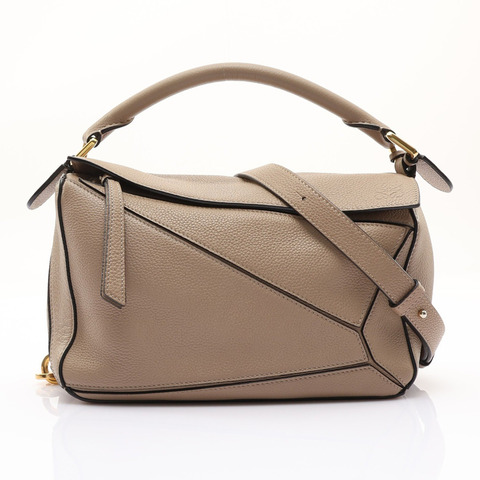 LOEWE 羅威 Puzzle Small 兩用包 棕色牛皮 A510P60X30